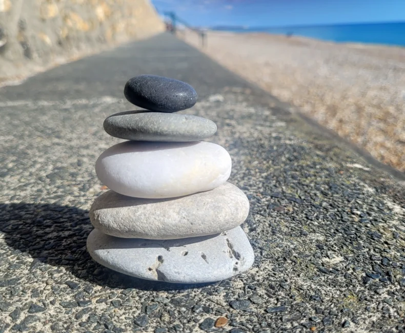 Stacked pebbles